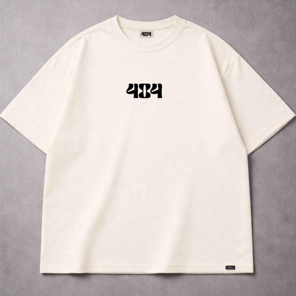 Camiseta Oversized 404 – Véu Urbano Branca