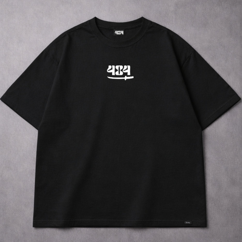 Camiseta Oversized 404 – Samurai - Preta