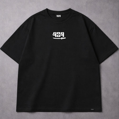 Camiseta Oversized 404 – Samurai - Preta