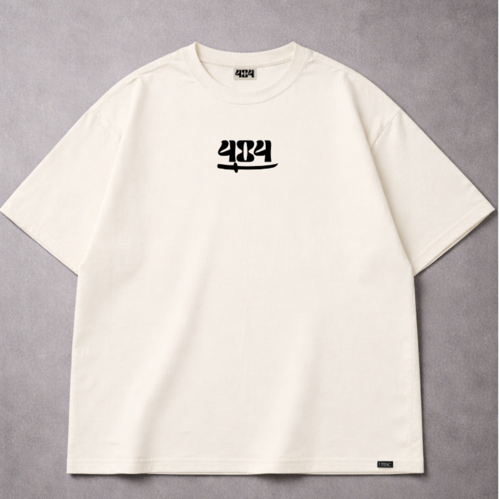 Camiseta Oversized 404 – Samurai - Branca